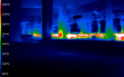 Detecting energy losses by means of infra red camera