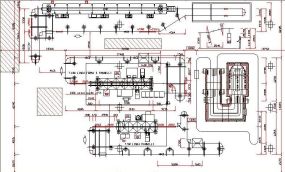 Typical layout of a modern enamelling plant for cooker parts